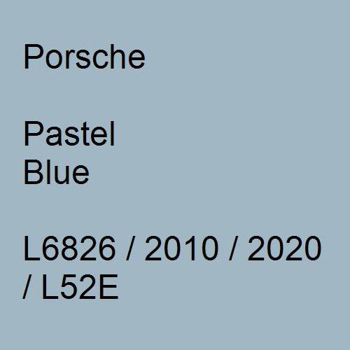Porsche, Pastel Blue, L6826 / 2010 / 2020 / L52E.